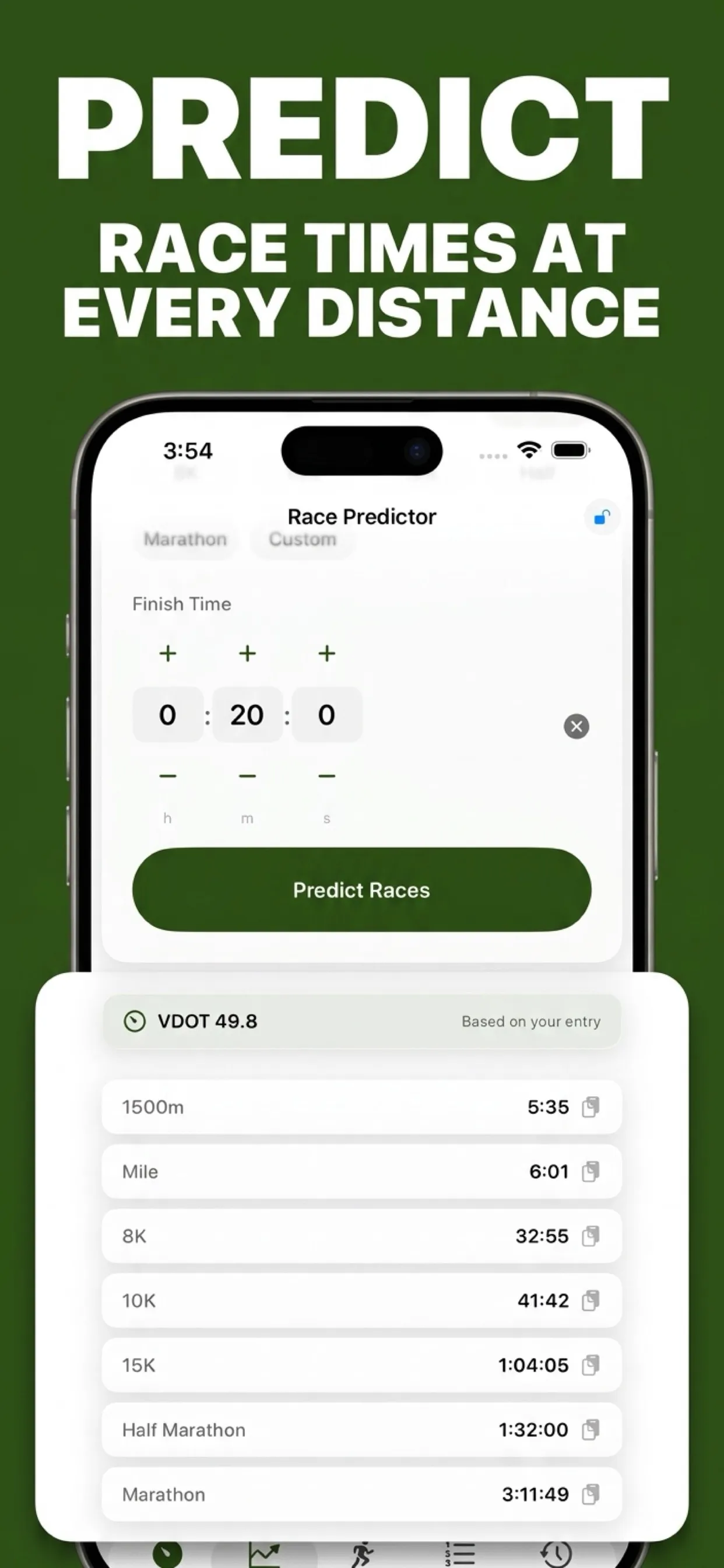 Captura de pantalla de Predictor de Carreras