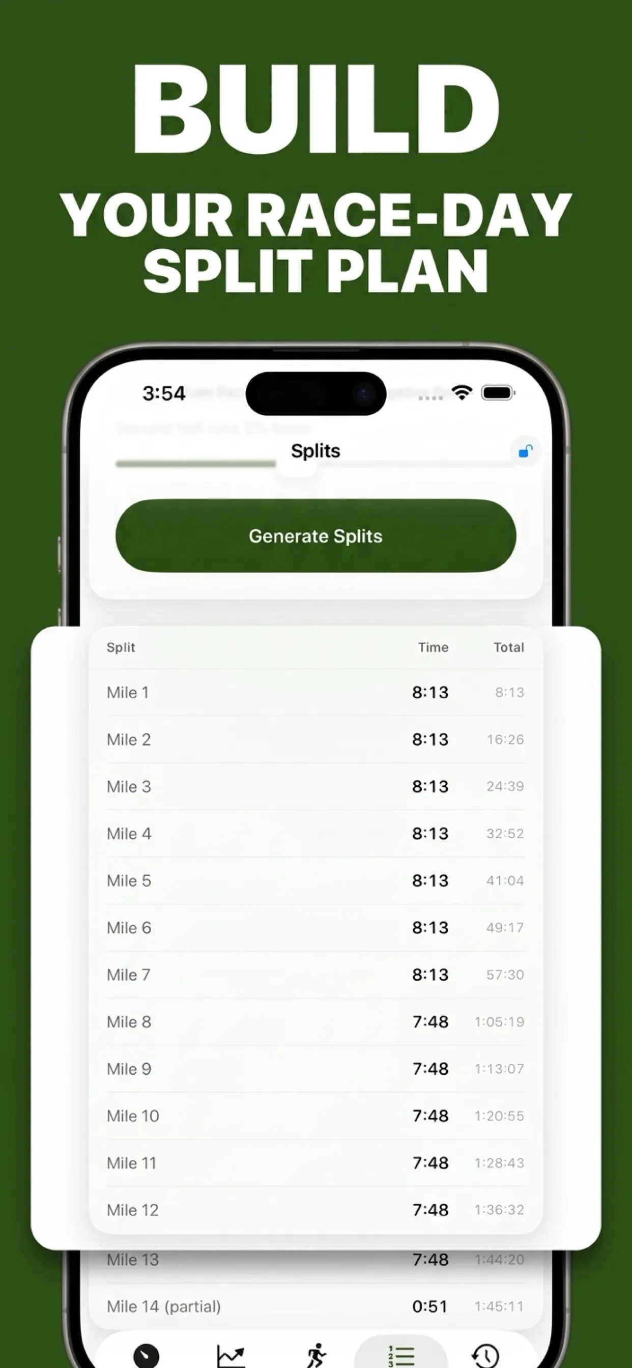 Captura de pantalla de Planificador de Splits